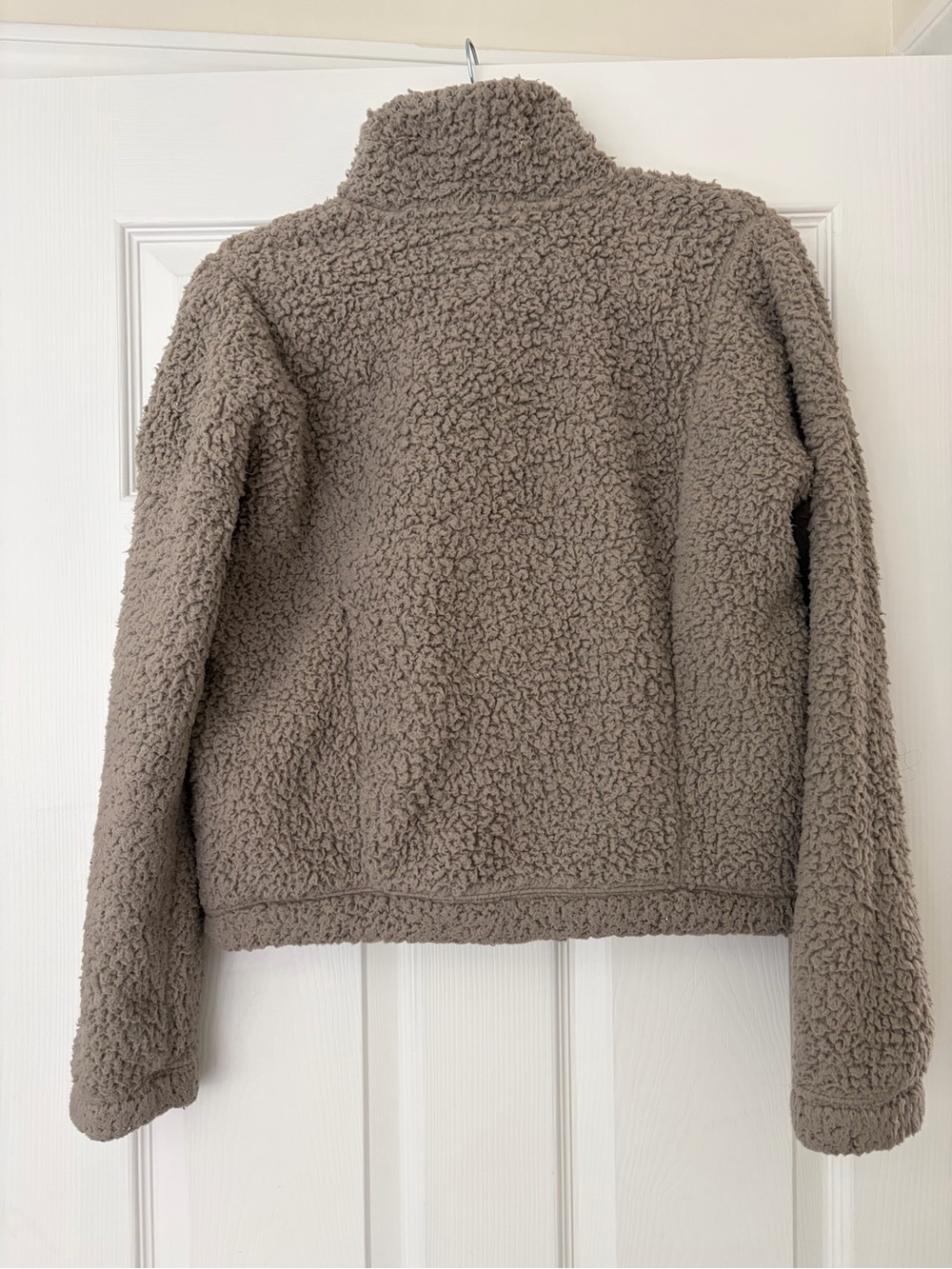 Abercrombie & Fitch Taupe Sherpa Quarter-Zip Jacket “Soft AF” XS - Picture 3 of 3